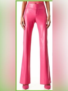 Alice + Olivia “Olivia” Pink Vegan Leather Pant/SZ 0 (FITS LIKE 2-4) Stretchy!